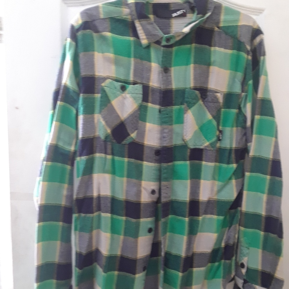 Plaid button down shirt